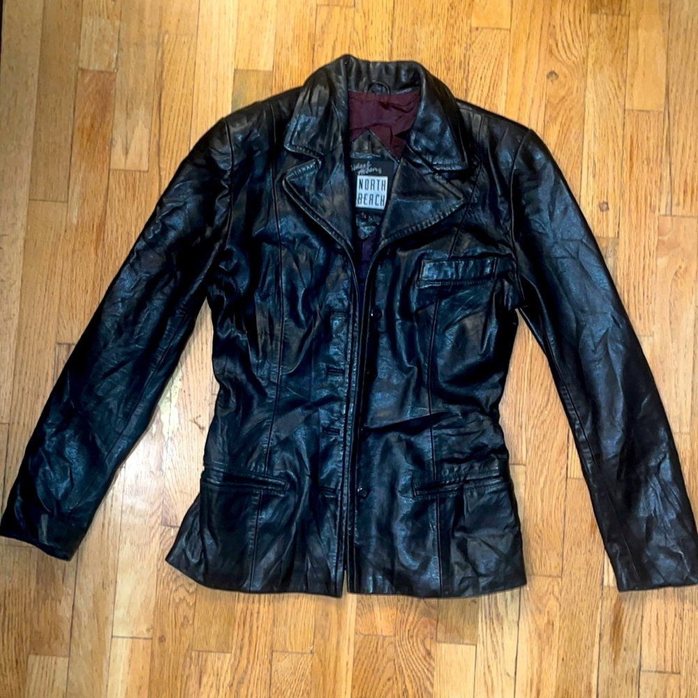 Michael Hoban Women’s genuine leather jacket size 3/4